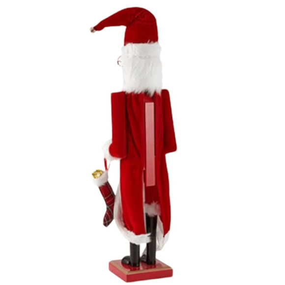 North Pole Trading Co 24" List Santa Christmas Holiday Nut Cracker - Picture 2 of 7
